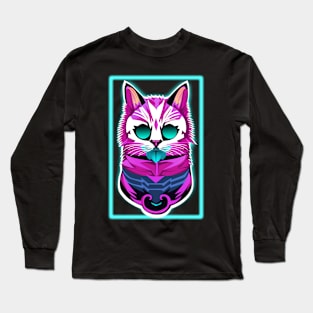 The neon of cat Long Sleeve T-Shirt